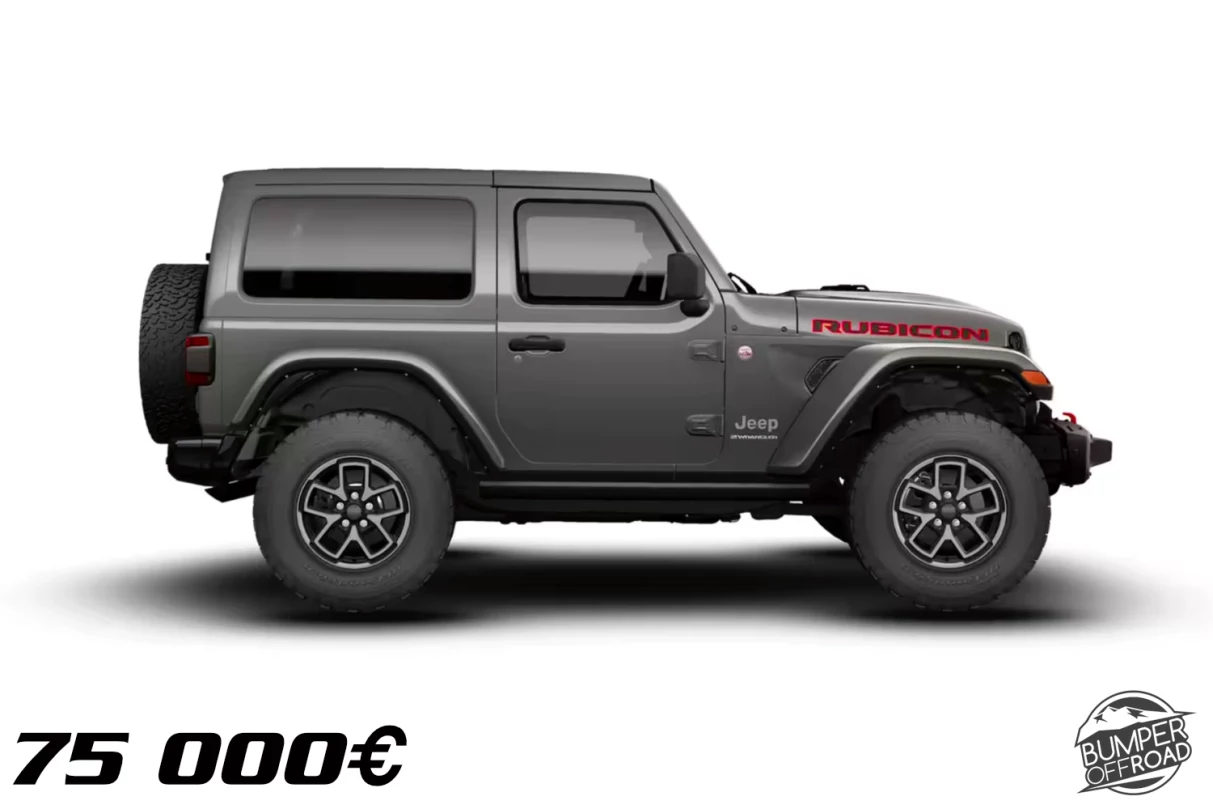 Jeep Wrangler JL Rubicon X Recon 2,0L — Granite Crystal, import USA, prête à prendre la piste.